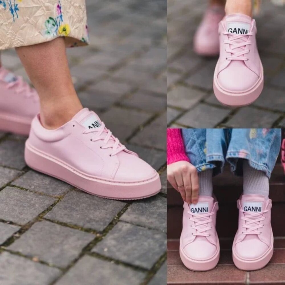 NIB GANNI Pale Lilac Sneakers